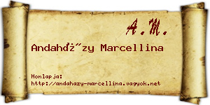 Andaházy Marcellina névjegykártya